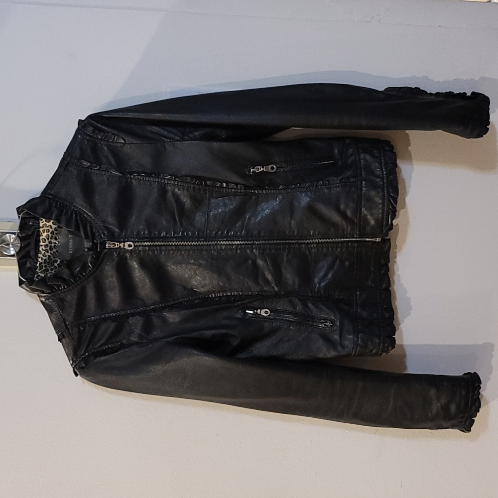 KENNA-T black soft genuine leather jacket Size S